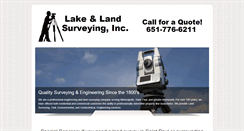 Desktop Screenshot of lakeandlandsurveying.net
